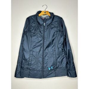 Under Armour Womens Retro Puffer Jacket Size L Black Sleeveless Vest Activewear‎